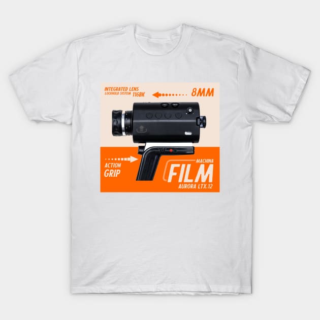 Vintage retro cinema 8mm camera poster ad T-Shirt by SpaceWiz95